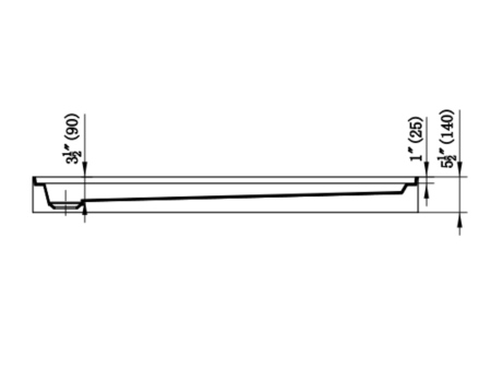 60" x 32" LHS Shower Base CHROME LINEAR - Image 3